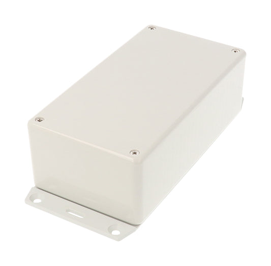 Hammond 1591DF2GY ABS Plastic Enclosure, Gray, Flanged Bottom, Card Guides, Lap-Joint, IP54, UL94 V-0