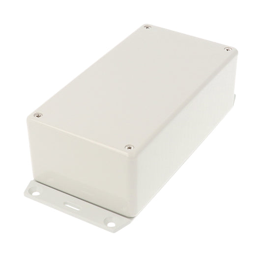 Hammond 1591DF2SGY ABS Plastic Enclosure, Gray, Flanged Bottom, Card Guides, Lap-Joint, IP54, UL94 V-0