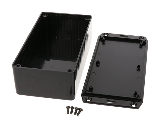Hammond 1591DSFLBK Black ABS Plastic Enclosure with Flanged Lid 5.9" x 3.2" x 1.8"