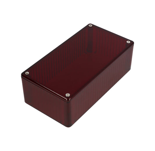 Hammond 1591DTRD Polycarbonate Enclosure, Ir Red Transluscent (5.9" x 3.2" x 1.96")