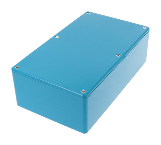 Hammond 1591EBU ABS Plastic Enclosure, Blue, Card Guides, Lap-Joint, IP54, UL94 V-0