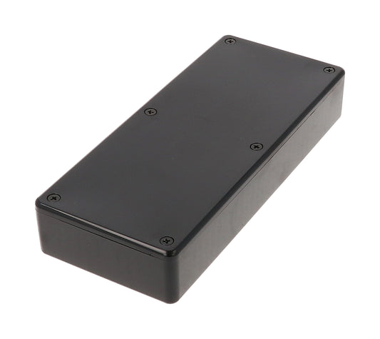 Hammond 1591HFLBK ABS Plastic Enclosure, Black, Flanged Lid, Card Guides, Lap-Joint, IP54, UL94 V-0