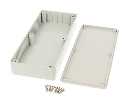 Hammond 1591HGY ABS Plastic Enclosure, Gray, Card Guides, Lap-Joint, IP54, UL94 V-0