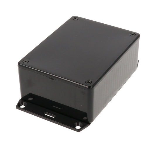 Hammond 1591SF2SBK ABS Plastic Enclosure, Black, Flanged Bottom, Card Guides, Lap-Joint, IP54, UL94 V-0