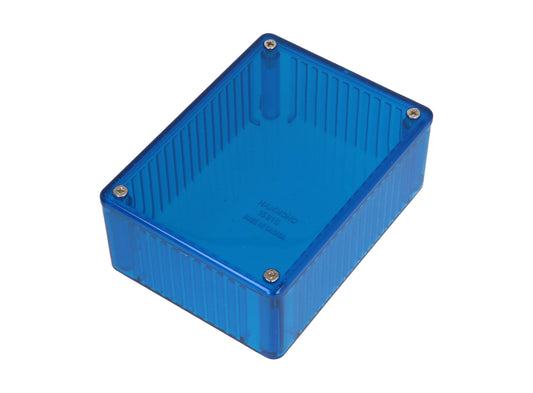 Hammond 1591STBU Translucent Polycarbonate Enclosure, Blue, Card Guides, Lap-Joint, IP54, UL94 V-0