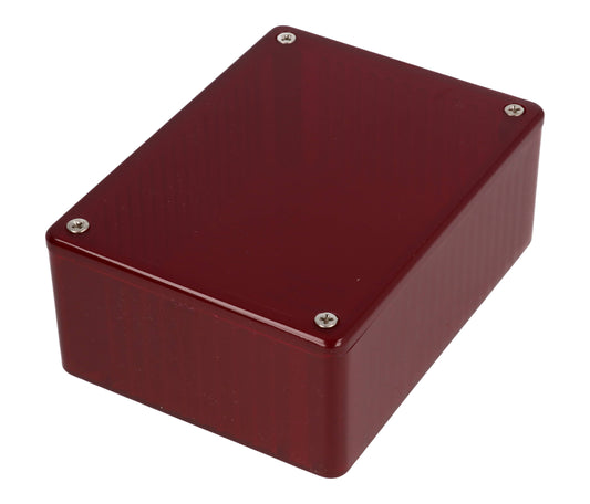 Hammond 1591STRD Translucent Polycarbonate Enclosure, Red, Card Guides, Lap-Joint, IP54, UL94 V-0