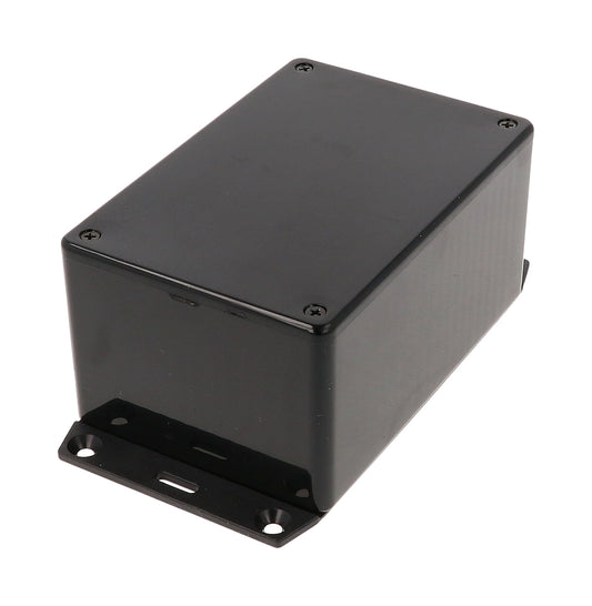 Hammond 1591TF2SBK ABS Plastic Enclosure, Black, Flanged Bottom, Card Guides, Lap-Joint, IP54, UL94 V-0