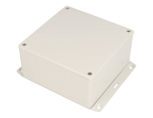 Hammond 1591UF2GY ABS Plastic Enclosure, Gray, Flanged Bottom, Card Guides, Lap-Joint, IP54, UL94 V-0