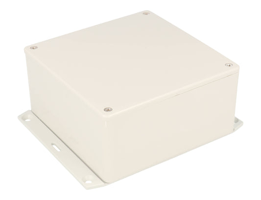 Hammond 1591UF2SGY ABS Plastic Enclosure, Gray, Flanged Bottom, Card Guides, Lap-Joint, IP54, UL94 V-0
