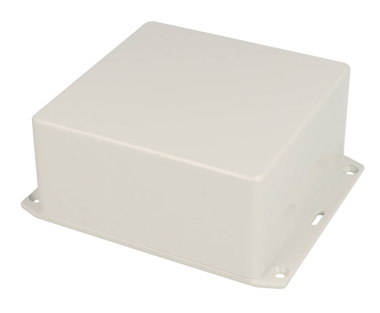 Hammond 1591UFLGY ABS Plastic Enclosure, Gray, Flanged Lid, Card Guides, Lap-Joint, IP54, UL94 V-0