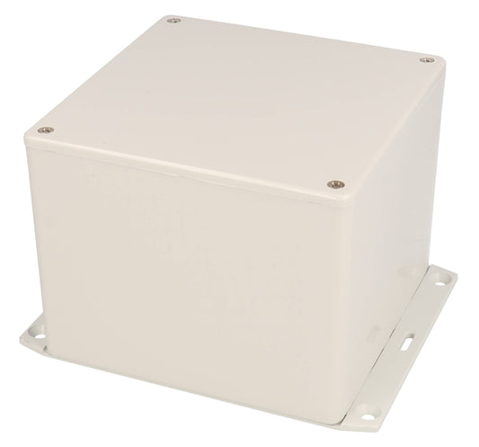 Hammond 1591VF2SGY ABS Plastic Enclosure, Gray, Flanged Bottom, Card Guides, Lap-Joint, IP54, UL94 V-0