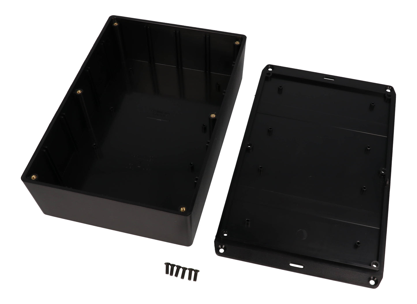 Hammond 1591XXFFLBK Black ABS Plastic Enclosure Flange Lid 8.7" x 5.9" x 2.3"
