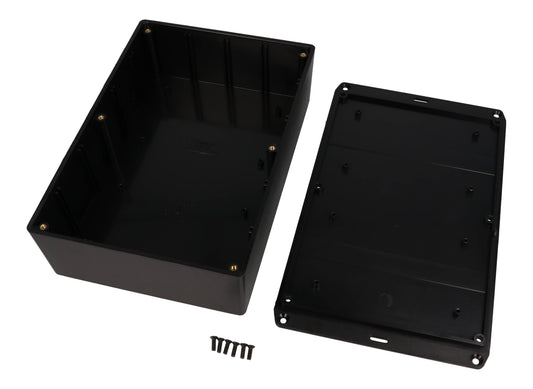 Hammond 1591XXFFLBK Black ABS Plastic Enclosure Flange Lid 8.7" x 5.9" x 2.3"