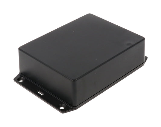 Hammond 1591XXGFLBK ABS Plastic Enclosure, Black, Flanged Lid, PCB Standoffs, Tongue-And-Groove, IP54, UL94 V-0