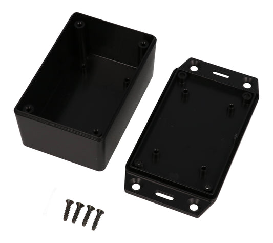 Hammond 1591XXLSFLBK Black ABS Plastic Enclosure Flanged Lid 3.4" x 2.2" x 1.4"