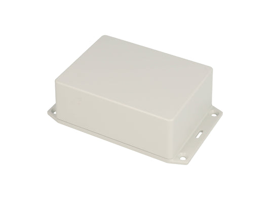 Hammond 1591XXSFLGY ABS Plastic Enclosure, Gray, Flanged Lid, Shielded, PCB Standoffs, Tongue-And-Groove, IP54, UL94 V-0