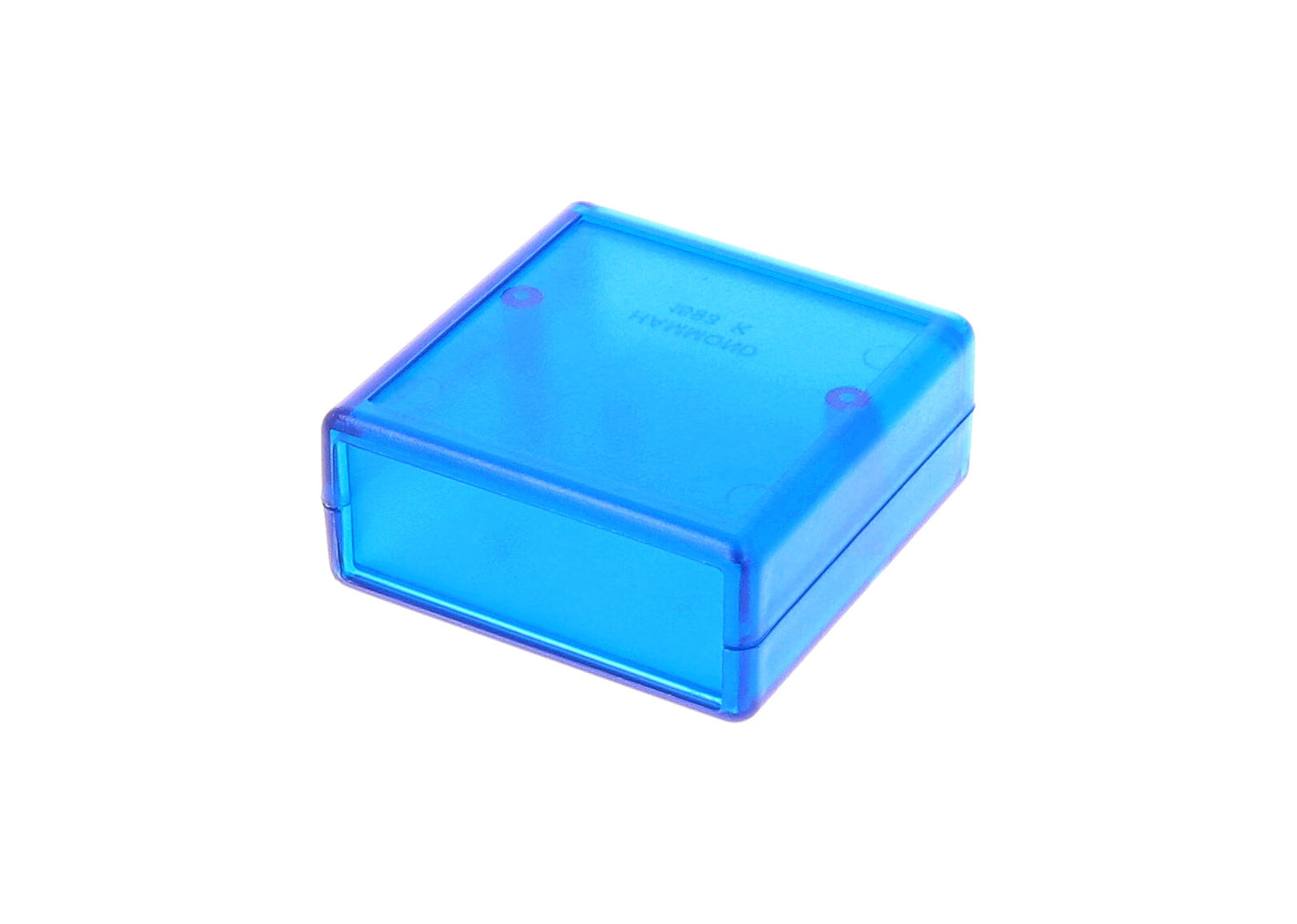 Hammond 1593KTBU Transparent Blue ABS Plastic Enclosure 2.6" x 2.6" x 1.1"