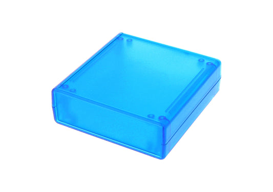 Hammond 1593WTBU 1593 Series ABS Handheld Instrument Enclosure, Removable End Panels, No Battery Door, 4.33" x 4.13" x 1.38", Transparent Blue.