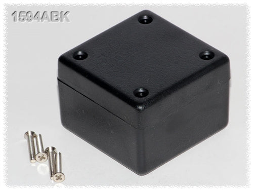 Hammond 1594ABK Black ABS Plastic Enclosure 2.2" x 2.2" x 1.1"