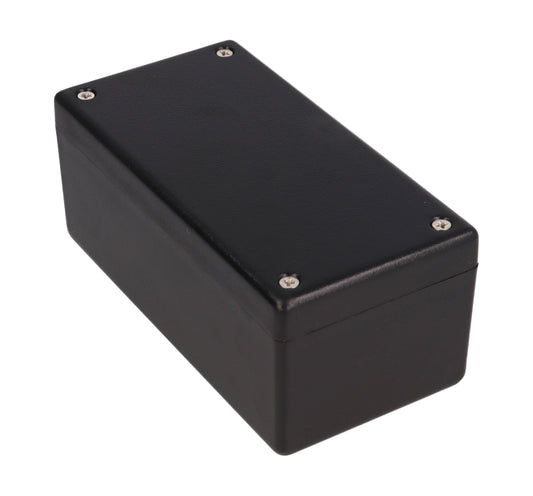 Hammond 1594RDBK 1594R Series EMI/RFI Shielded ABS Enclosure With Copper Conductive Coating, IP54, 5.2" x 2.6" x 1.69", Black.