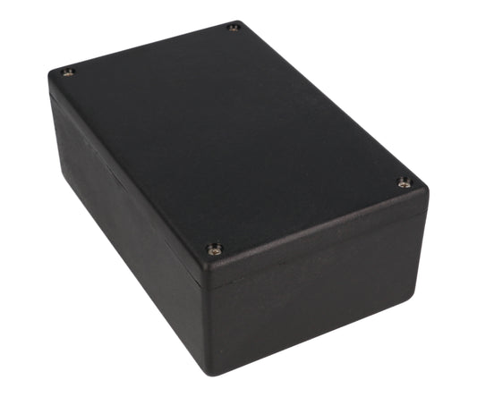 Hammond 1594RFIEBK 1594RFI Series EMI/RFI Shielded Conductive ABS Enclosure, IP54, 6.57" x 4.21" x 2.56", Black.