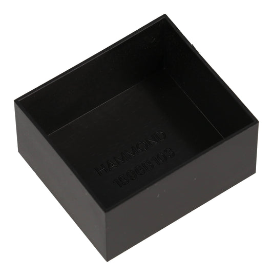 Hammond 1596B103-10 1596 Series Black ABS Plastic Potting Box, One-Piece No-Lid Design, 40 mm x 35 mm x 20 mm, 10-Pack.