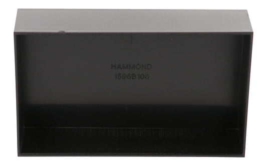Hammond 1596B106-5 1596 Series Black ABS Plastic Potting Box, One-Piece No-Lid Design, 100 mm x 60 mm x 25 mm, 5-Pack.