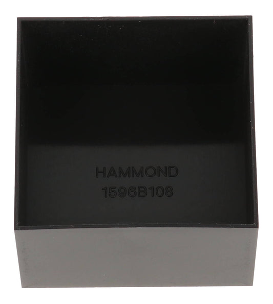 Hammond 1596B108-10 1596 Series Black ABS Plastic Potting Box, One-Piece No-Lid Design, 50 mm x 50 mm x 30 mm, 10-Pack.