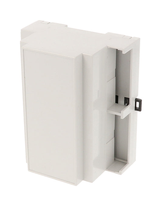 Hammond 1597DIN6MC53 1597DM Series DIN Rail Mounted PPO Thermoplastic Enclosure, Closed Top, Closed Terminals, One Terminal Side Blocked, 90 mm x 106 mm x 58 mm.