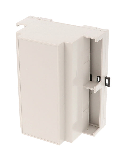Hammond 1597DIN6MDC53 1597DM Series DIN Rail Mounted PPO Thermoplastic Enclosure, Closed Top, Closed Terminals, 90 mm x 106 mm x 58 mm.