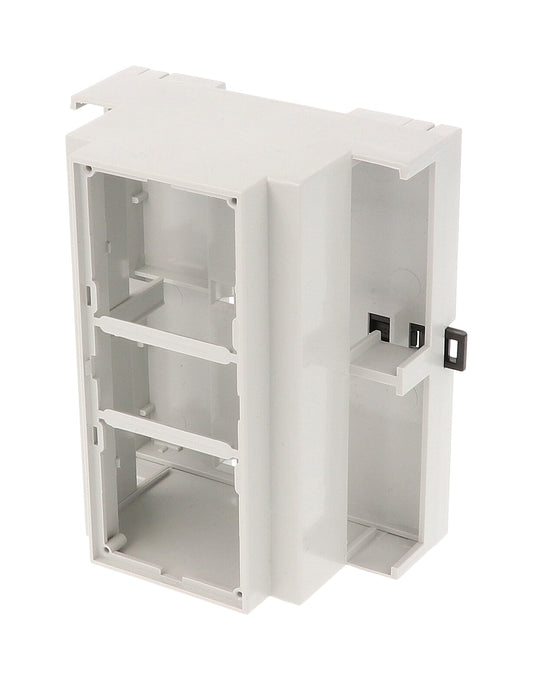 Hammond 1597DIN6MDH53 1597DM Series DIN Rail Mounted PPO Thermoplastic Enclosure, Open Top, Open Terminals, 90 mm x 106 mm x 58 mm.