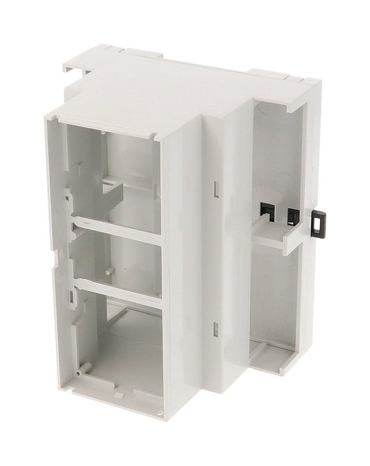 Hammond 1597DIN6MDH68 1597DM Series DIN Rail Mounted PPO Thermoplastic Enclosure, Open Top, Open Terminals, Tall, 90 mm x 106 mm x 73 mm.