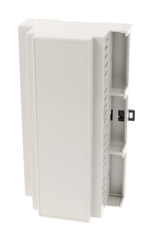 Hammond 1597DIN9MHC53V 1597DM Series DIN Rail Mounted PPO Thermoplastic Enclosure, Closed Top, One Terminal Side Blocked, Vented, 90 mm x 159 mm x 58 mm.