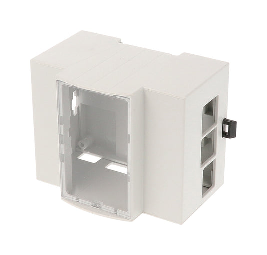 Hammond 1597KIT4MPI 1597KIT Series Embedded DIN Rail Mounted Enclosure For Raspberry Pi B+ Standard, 90.5 mm x 71 mm x 62 mm, Light Gray/Clear.