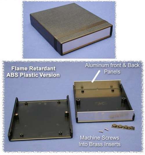Hammond 1598GBU ABS Plastic Instrument Enclosure, Blue (9.8" x 6.3" x 3")