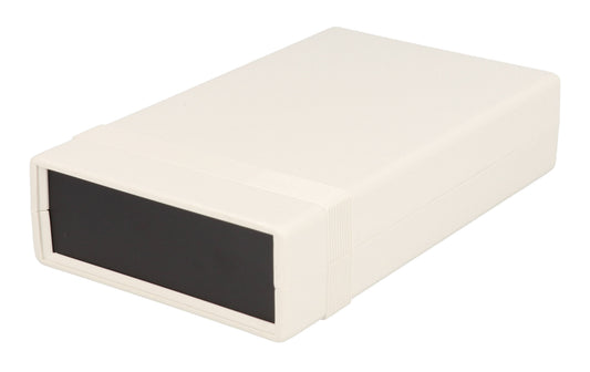 Hammond 1598ASGYPBK 1598 Series General Purpose ABS Enclosure With Black Plastic End Panels, IP54, 6.18" x 3.66" x 1.38", Gray.