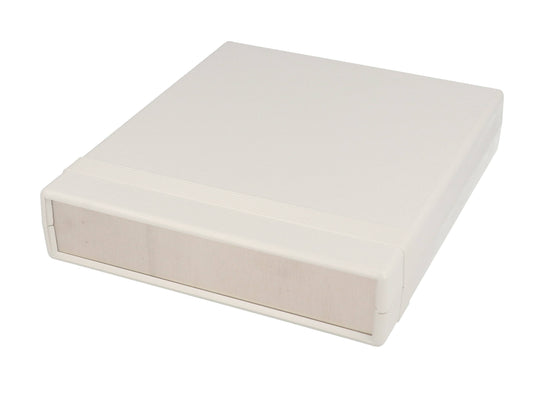 Hammond 1598BBGY 1598 Series Flame Retardant ABS Instrument Enclosure With Aluminum End Panels, IP54, 7.05" x 6.1" x 1.38", Gray.