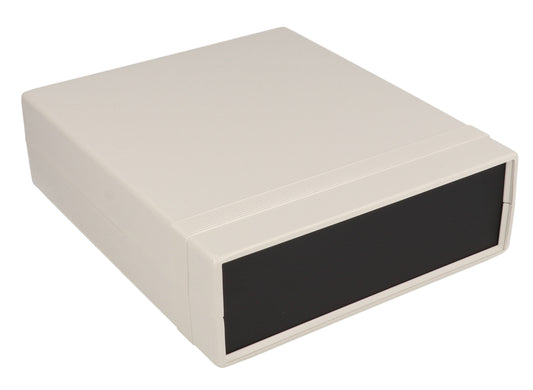Hammond 1598CSGYPBK 1598 Series General Purpose ABS Instrument Enclosure with Black Plastic End Panels, 7.09" x 6.06" x 2.01", Gray.