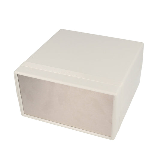 Hammond 1598EGY 1598 Series Flame Retardant ABS Instrument Enclosure with Aluminum End Panels, 6.3" x 6.26" x 3.35", Gray.