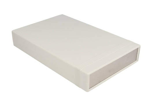 Hammond 1598FGY 1598 Series Flame Retardant ABS Instrument Enclosure with Aluminum End Panels, 9.84" x 6.26" x 1.61", Gray.