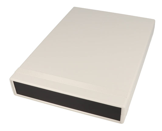 Hammond 1598HSGYPBK 1598 Series General Purpose ABS Instrument Enclosure with Black Plastic End Panels, 11.06" x 7.87" x 1.61", Gray.