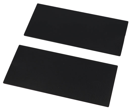 Hammond 1598PLGBK Black Plastic End Panel Pair for 1598G Series Instrument Enclosures.