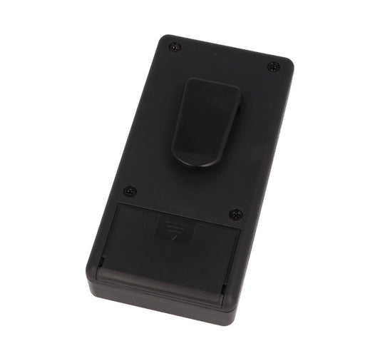 Hammond 1599BBKBATCP 1599 Series ABS Hand Held Enclosure with Battery Door and Belt Clip, 5.12" x 2.56" x 1.02", Black.