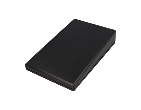 Hammond 1599KTLBKBAT 1599T Series ABS Sloping Console, Long Slope with Battery Door, 8.66" x 5.51" x 1.81", Black.