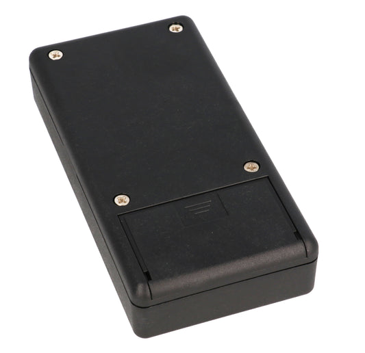 Hammond 1599RFIBBKBAT 1599RFI Series EMI/RFI Shielded Conductive ABS Hand Held Enclosure with Battery Door, 5.12" x 2.56" x 1.02", Black.