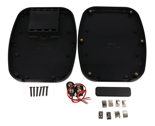 Hammond 1599TABMBKBAT 1599TAB Series ABS Tablet Enclosure with Battery Compartment, 6.69" x 5.31" x 1.06", Black.