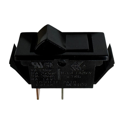Eaton 160011E Rocker Switch SPST On-Off, 16A@125VAC/250VAC, 10A@28VDC, Black, QC Terminals