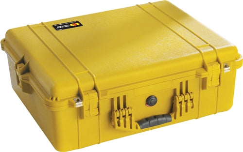Pelican 1600NF Protector Case with No Foam (Empty), Yellow (ID 21.51"L x 16.54"W x 7.99"D) Mfr# 1600-001-240