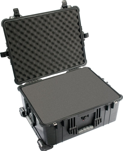 Pelican 1610 Protector Case with Foam, Wheels & Retractable Handle, Black (ID 21.78" x 16.69" x 10.6") Mfr# 1610-020-110