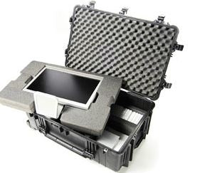 Pelican 1650 Protector Case with Foam & Wheels, Black (ID 28.57" x 17.52" x 10.65") Mfr# 1650-020-110